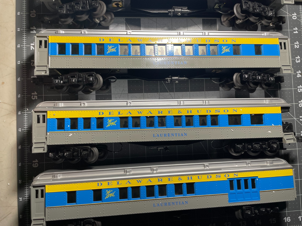 6 Williams O Gauge Delaware & Hudson Laurention Passenger Cars Crown edition