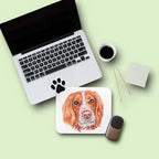 Spaniel Mousepad - Personalized Gift - Springer Sporting Bird Dog - Office Desk Decor - Screen Cleaning Cloth -Gift for Hunter, Hunting Dog