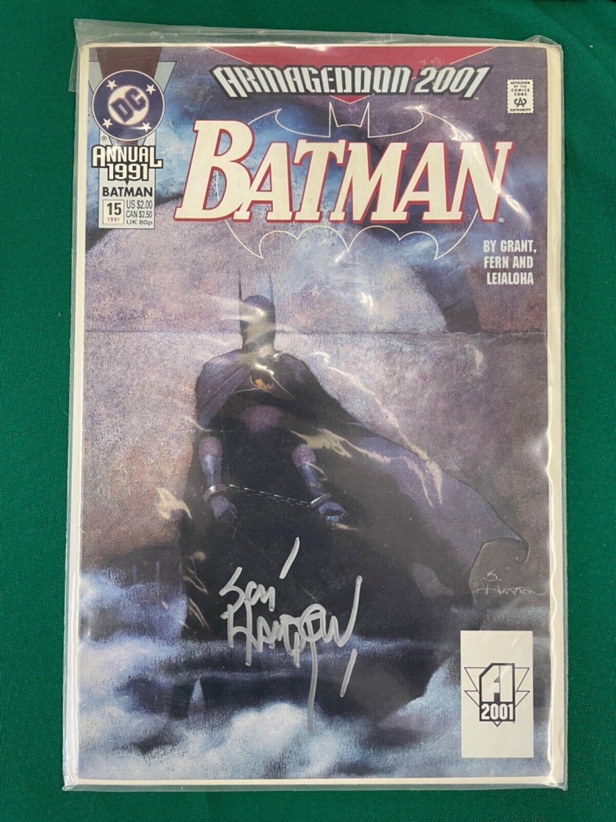 Armageddon 2001 Batman #15 signed Scott Hampton