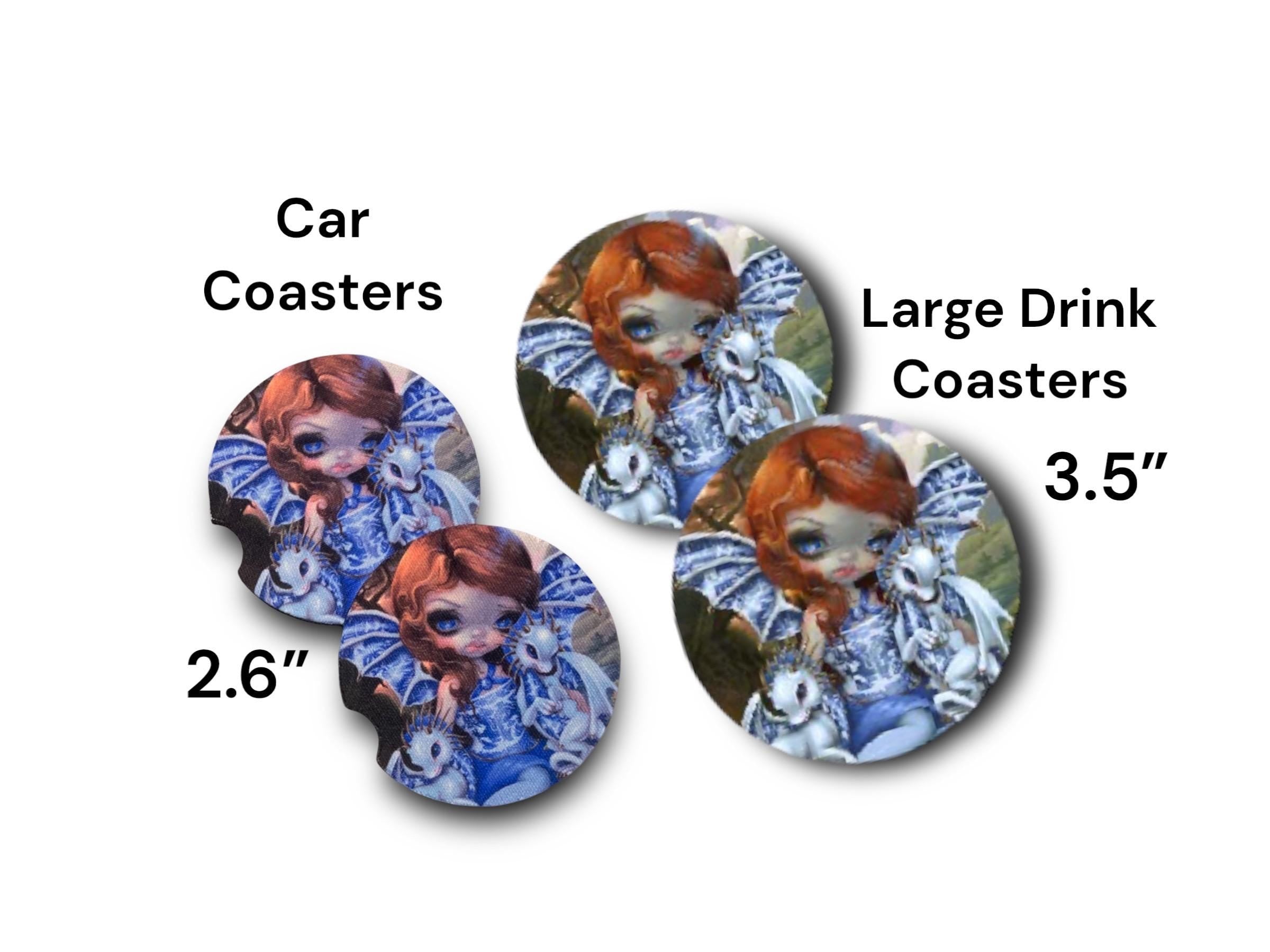 Red-Eyed Tree Frog Coasters – Car & Drink Coaster Set | Tropical Rainforest Decor | Summer Party Favors | Neoprene Sublimation Gift Idea