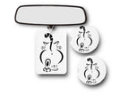 Cat Butt hole Car Accessories - Cheeky Drink Coasters - She Shed, Kitchen, Bar -Crazy Cat Lady gift - Walk Away - Sassy Chonky Girl Cat