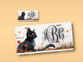 Personalized Black Cat Car Tag - Fall License Plate - Monogrammed Gift, Pet Memorial - Luggage Tag, Handicapped Wheelchair Plate - Rescue