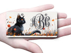 Personalized Black Cat Car Tag - Fall License Plate - Monogrammed Gift, Pet Memorial - Luggage Tag, Handicapped Wheelchair Plate - Rescue