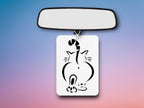 Cheeky Cat Butt Hole Air Freshener -Sassy Chunky Kitty strutting -Rear view Mirror Car Decor - Unscented, reusable - Support Pet Rescue, TNR