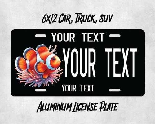 Clown Fish License Plate - personalized Father’s Day Gift for Dad - beach house decor, pool sign - saltwater life