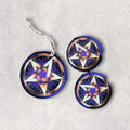 Pentagram Car Accessories - Royal Purple Coasters, Air Freshener - Wiccan Protection 5 point star - Teen Birthday gift for Her -Celtic Witch