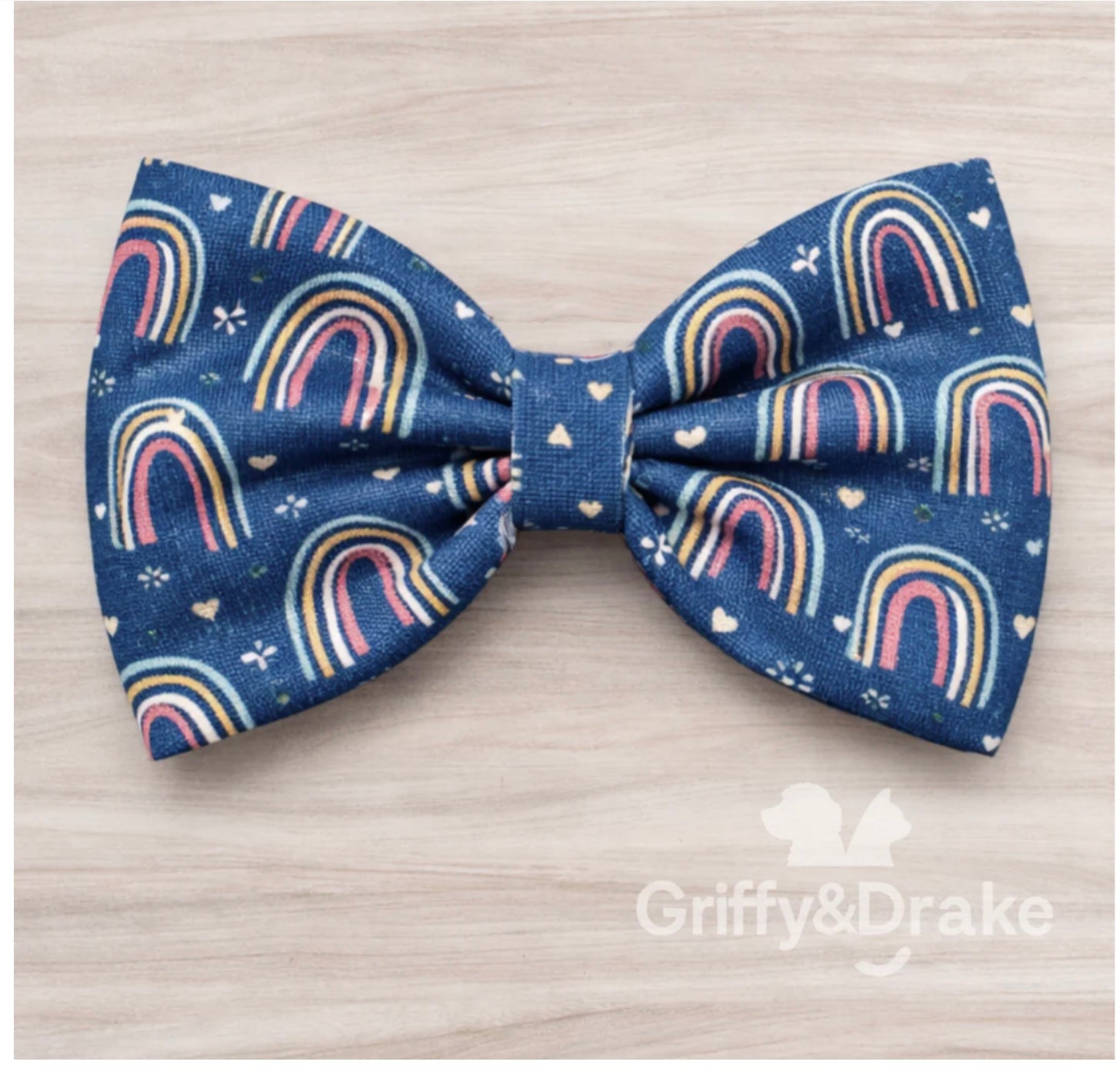 Twilight Rainbow pet bow tie - Denim look