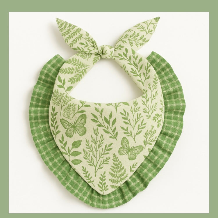 Moss and Meadow ruffled pet bandana