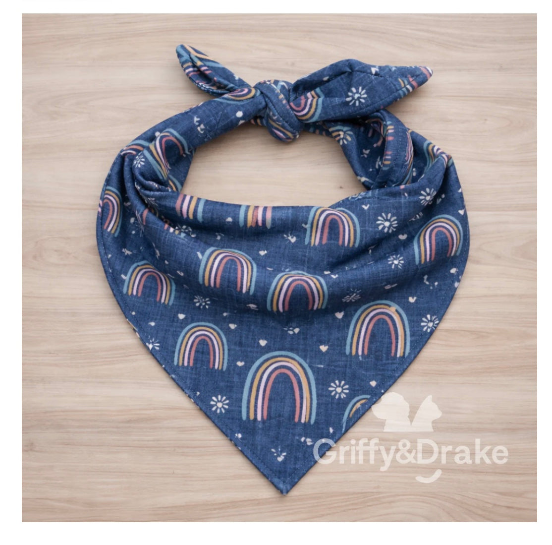 Twilight Rainbow pet bandana - Denim look