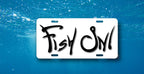 Fish On License Plate - Fishing Cabin, Lodge Decor - Metal Wall Hanging - Bar, Man Cave - ATV, Motorcycle, Bike, Mini Plate