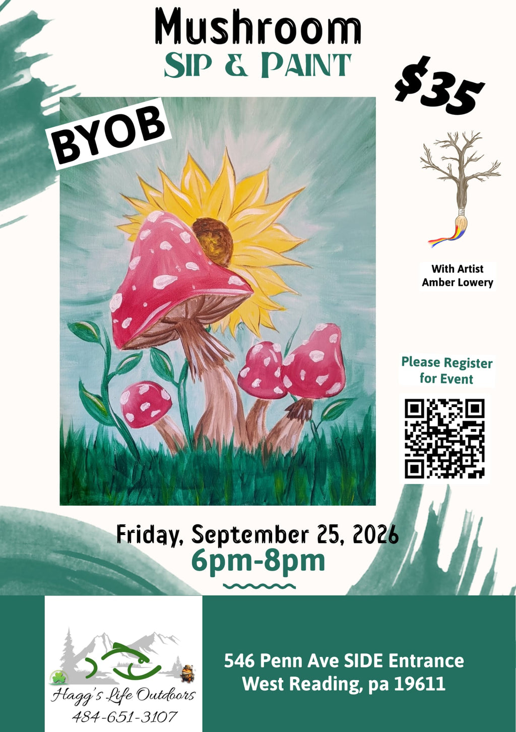 Sip and Paint Party! Field of Mushrooms - Friday September 25th 6:00pm