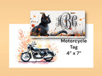 Personalized Black Cat Car Tag - Fall License Plate - Monogrammed Gift, Pet Memorial - Luggage Tag, Handicapped Wheelchair Plate - Rescue