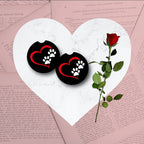 Paw Print Heart Car Coasters - Dog Mom, Cat Daddy, Pet Sitter, Dog Walker - Valentines Day Gift -Support Pet Rescue, TNR - Love