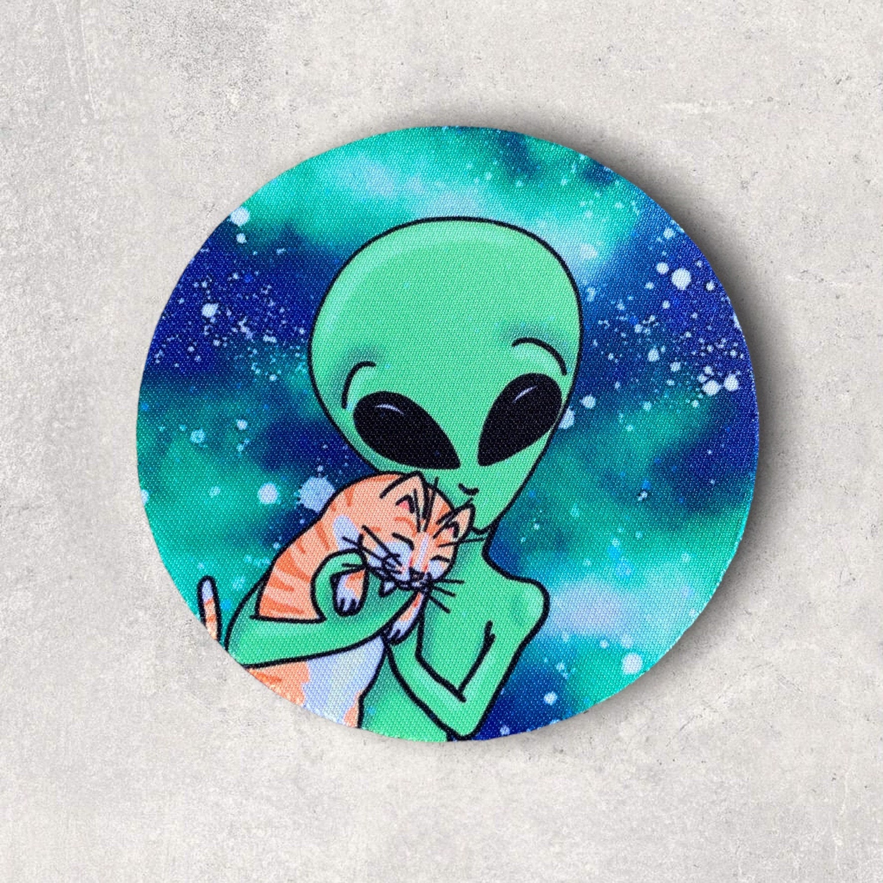 Alien, Cat Car Coasters - Orange Ginger Kitten - Bar Drink Coasters - Protect Cup Holders - Birthday, Thank you gift - Party Favors