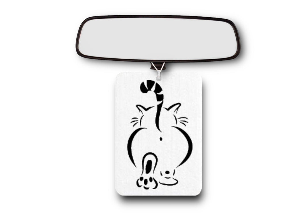 Cat Butt hole Car Accessories - Cheeky Drink Coasters - She Shed, Kitchen, Bar -Crazy Cat Lady gift - Walk Away - Sassy Chonky Girl Cat