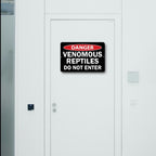 Danger venomous reptiles Sign - Metal Wall Art - reptile room decor - Indoor Outdoor - Do Not Enter Warning - snake room, herp