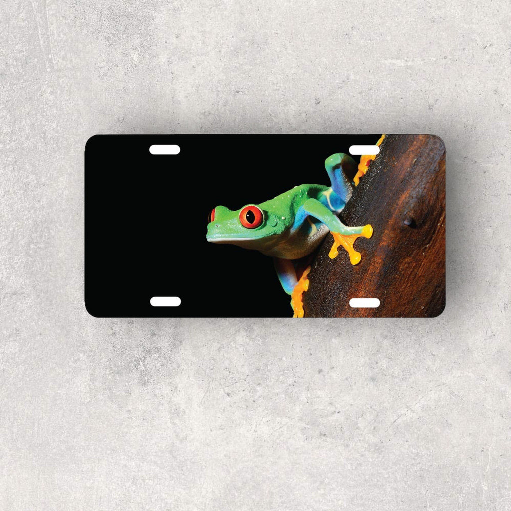Tree Frog Car Accessories - Red Eye Rainforest Decor - License Plate, Drink Coasters, Towel, Air Freshener - Birthday, Thank you gift